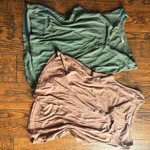 Maurices Green and Brown Tank Tops